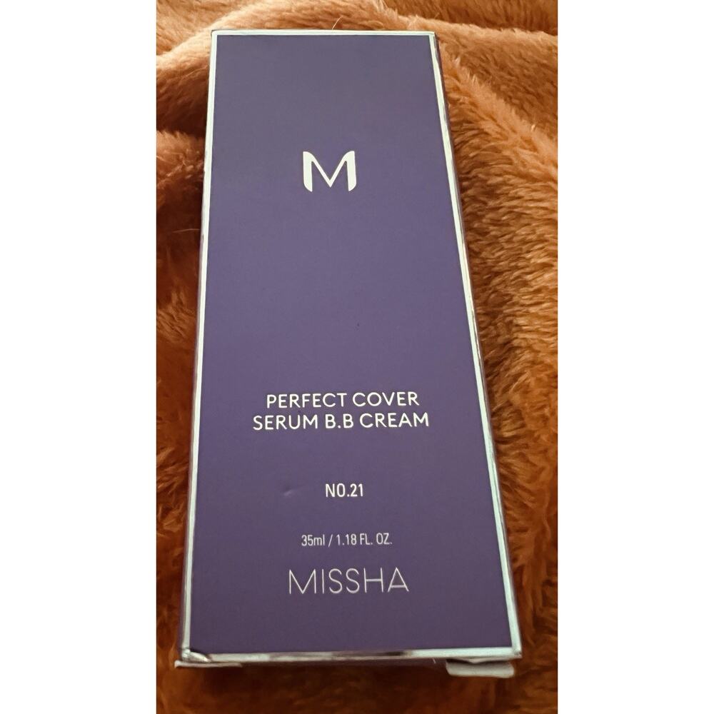 Missha Perfect Cover Serum B.B Cream, No. 21 Light Beige, 1.18 fl oz NEW